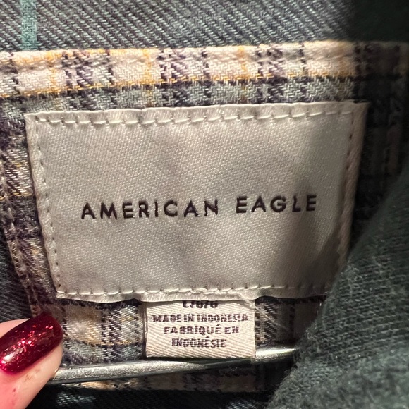 Green Hoodie Flannel - Picture 3 of 3